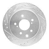 R1 Concepts 1993-2001 Infiniti J30 Rear Left Drilled & Slotted Silver Brake Rotor by R1 Concepts 631-68004L