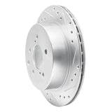 R1 Concepts 1993-2001 Infiniti Q45 Rear Right Drilled & Slotted Silver Brake Rotor by R1 Concepts 631-68004R