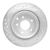 R1 Concepts 1993-2001 Infiniti Q45 Rear Right Drilled & Slotted Silver Brake Rotor by R1 Concepts 631-68004R
