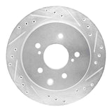 R1 Concepts 1993-2001 Infiniti Q45 Rear Right Drilled & Slotted Silver Brake Rotor by R1 Concepts 631-68004R