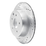 Dynamic Friction 2002-2006 Infiniti M45 Rear Left Drilled & Slotted Silver Brake Rotor by Dynamic Friction Company 631-68006L