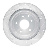 Dynamic Friction 2002-2006 Infiniti M45 Rear Left Drilled & Slotted Silver Brake Rotor by Dynamic Friction Company 631-68006L
