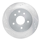Dynamic Friction 2002-2006 Infiniti M45 Rear Left Drilled & Slotted Silver Brake Rotor by Dynamic Friction Company 631-68006L