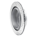 Dynamic Friction 2002-2006 Infiniti M45 Rear Left Drilled & Slotted Silver Brake Rotor by Dynamic Friction Company 631-68006L