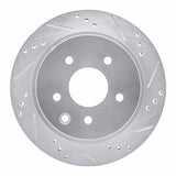 Dynamic Friction 2002-2006 Infiniti Q45 Rear Right Drilled & Slotted Silver Brake Rotor by Dynamic Friction Company 631-68006R
