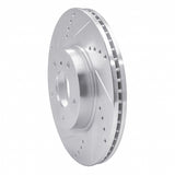 Dynamic Friction 2003-2005 Infiniti G35 Front Left Drilled & Slotted Silver Brake Rotor by Dynamic Friction Company 631-68007L
