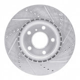 Dynamic Friction 2003-2005 Infiniti G35 Front Left Drilled & Slotted Silver Brake Rotor by Dynamic Friction Company 631-68007L