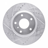 Dynamic Friction 2003-2005 Infiniti G35 Front Left Drilled & Slotted Silver Brake Rotor by Dynamic Friction Company 631-68007L