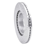 Dynamic Friction 2003-2005 Infiniti G35 Front Left Drilled & Slotted Silver Brake Rotor by Dynamic Friction Company 631-68007L