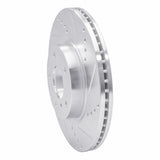 Dynamic Friction 2003-2005 Infiniti G35 Front Right Drilled & Slotted Silver Brake Rotor by Dynamic Friction Company 631-68007R