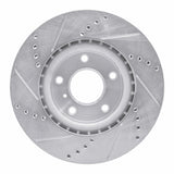 Dynamic Friction 2003-2005 Infiniti G35 Front Right Drilled & Slotted Silver Brake Rotor by Dynamic Friction Company 631-68007R