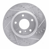 Dynamic Friction 2003-2005 Infiniti G35 Front Right Drilled & Slotted Silver Brake Rotor by Dynamic Friction Company 631-68007R