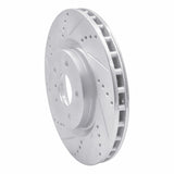 Dynamic Friction 2003-2008 Infiniti G35 Front Left Drilled & Slotted Silver Brake Rotor by Dynamic Friction Company 631-68008L