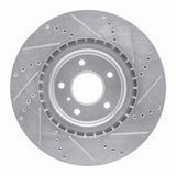 Dynamic Friction 2003-2008 Infiniti G35 Front Left Drilled & Slotted Silver Brake Rotor by Dynamic Friction Company 631-68008L