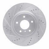 Dynamic Friction 2003-2008 Infiniti G35 Front Left Drilled & Slotted Silver Brake Rotor by Dynamic Friction Company 631-68008L