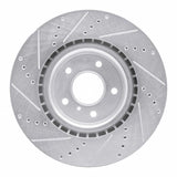 Dynamic Friction 2003-2008 Infiniti G35 Front Right Drilled & Slotted Silver Brake Rotor by Dynamic Friction Company 631-68008R