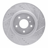 Dynamic Friction 2003-2008 Infiniti G35 Front Right Drilled & Slotted Silver Brake Rotor by Dynamic Friction Company 631-68008R