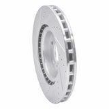 Dynamic Friction 2003-2008 Infiniti G35 Front Right Drilled & Slotted Silver Brake Rotor by Dynamic Friction Company 631-68008R