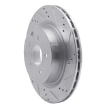 Dynamic Friction 2003-2008 Infiniti G35 Rear Right Drilled & Slotted Silver Brake Rotor by Dynamic Friction Company 631-68009R