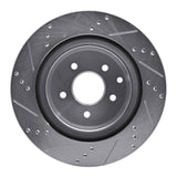 Dynamic Friction 2003-2008 Infiniti G35 Rear Right Drilled & Slotted Silver Brake Rotor by Dynamic Friction Company 631-68009R