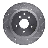 Dynamic Friction 2003-2008 Infiniti G35 Rear Right Drilled & Slotted Silver Brake Rotor by Dynamic Friction Company 631-68009R