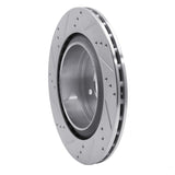 Dynamic Friction 2003-2008 Infiniti G35 Rear Right Drilled & Slotted Silver Brake Rotor by Dynamic Friction Company 631-68009R
