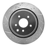 Dynamic Friction 2007-2015 Infiniti G37 Rear Left Drilled & Slotted Silver Brake Rotor by Dynamic Friction Company 631-68010L