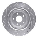 Dynamic Friction 2007-2015 Infiniti G37 Rear Right Drilled & Slotted Silver Brake Rotor by Dynamic Friction Company 631-68010R