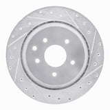 Dynamic Friction 2007-2015 Infiniti G37 Rear Right Drilled & Slotted Silver Brake Rotor by Dynamic Friction Company 631-68010R