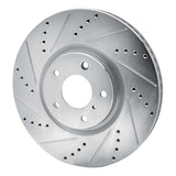 Dynamic Friction 2007-2015 Infiniti G37 Front Left Drilled & Slotted Silver Brake Rotor by Dynamic Friction Company 631-68011L