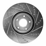 Dynamic Friction 2007-2015 Infiniti G37 Front Left Drilled & Slotted Silver Brake Rotor by Dynamic Friction Company 631-68011L