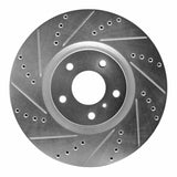 Dynamic Friction 2007-2015 Infiniti G37 Front Left Drilled & Slotted Silver Brake Rotor by Dynamic Friction Company 631-68011L