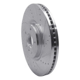 Dynamic Friction 2007-2015 Infiniti Q60 Front Right Drilled & Slotted Silver Brake Rotor by Dynamic Friction Company 631-68011R