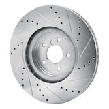 Dynamic Friction 2008-2025 Infiniti QX70 Front Left Drilled & Slotted Silver Brake Rotor by Dynamic Friction Company 631-68012L