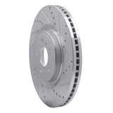 Dynamic Friction 2008-2025 Infiniti Q60 Front Right Drilled & Slotted Silver Brake Rotor by Dynamic Friction Company 631-68012R