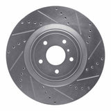 Dynamic Friction 2008-2025 Infiniti Q60 Front Right Drilled & Slotted Silver Brake Rotor by Dynamic Friction Company 631-68012R