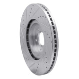 Dynamic Friction 2008-2025 Infiniti Q60 Front Right Drilled & Slotted Silver Brake Rotor by Dynamic Friction Company 631-68012R