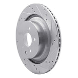 Dynamic Friction 2008-2025 Infiniti Q60 Rear Right Drilled & Slotted Silver Brake Rotor by Dynamic Friction Company 631-68013R