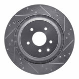 Dynamic Friction 2008-2025 Infiniti Q60 Rear Right Drilled & Slotted Silver Brake Rotor by Dynamic Friction Company 631-68013R