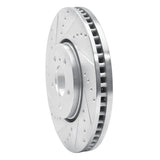 Dynamic Friction 2005-2014 Infiniti FX45 Front Left Drilled & Slotted Silver Brake Rotor by Dynamic Friction Company 631-68014L
