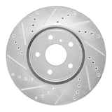 Dynamic Friction 2005-2014 Infiniti FX45 Front Left Drilled & Slotted Silver Brake Rotor by Dynamic Friction Company 631-68014L