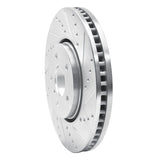 Dynamic Friction 2005-2014 Infiniti QX70 Front Right Drilled & Slotted Silver Brake Rotor by Dynamic Friction Company 631-68014R