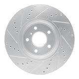 Dynamic Friction 2005-2014 Infiniti QX70 Front Right Drilled & Slotted Silver Brake Rotor by Dynamic Friction Company 631-68014R