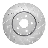 Dynamic Friction 2005-2014 Infiniti QX70 Front Right Drilled & Slotted Silver Brake Rotor by Dynamic Friction Company 631-68014R