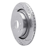 Dynamic Friction 2009-2024 Infiniti Q70 Rear Right Drilled & Slotted Silver Brake Rotor by Dynamic Friction Company 631-68015R