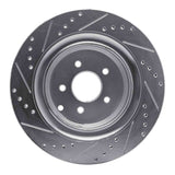 Dynamic Friction 2009-2024 Infiniti Q70 Rear Right Drilled & Slotted Silver Brake Rotor by Dynamic Friction Company 631-68015R