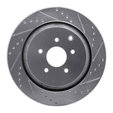 Dynamic Friction 2009-2024 Infiniti Q70 Rear Right Drilled & Slotted Silver Brake Rotor by Dynamic Friction Company 631-68015R