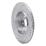 Dynamic Friction 2009-2024 Infiniti Q70 Rear Right Drilled & Slotted Silver Brake Rotor by Dynamic Friction Company 631-68015R