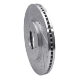 Dynamic Friction 2007-2024 Infiniti QX80 Front Left Drilled & Slotted Silver Brake Rotor by Dynamic Friction Company 631-68016L