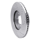 Dynamic Friction 2007-2024 Infiniti QX80 Front Left Drilled & Slotted Silver Brake Rotor by Dynamic Friction Company 631-68016L